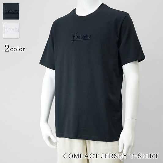 HERNO メンズ Tシャツ COMPACT JERSEY T SHIRT JG000239U 52000 2カラー
