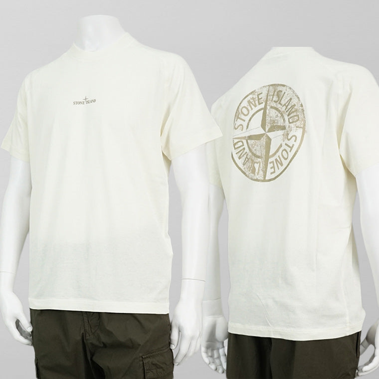 STONE ISLAND メンズ Tシャツ K1S152100020 S0080 アイボリー V0093
