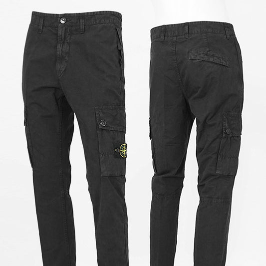 STONE ISLAND メンズ カーゴパンツ K1S153100303 S00WA ウォッシュブラック V0129