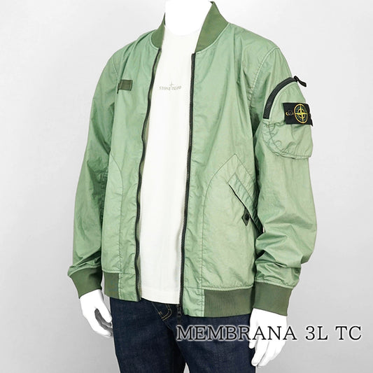 STONE ISLAND メンズ ブルゾン MEMBRANA 3L TC K1S154100004 S0A21 セージグリーン V0055