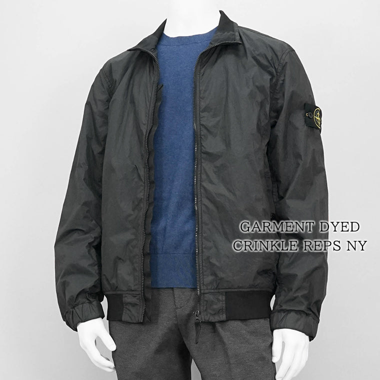 STONE ISLAND メンズ ブルゾン GARMENT DYED CRINKLE REPS NY K1S154100037 S0A23 ブラック V0029