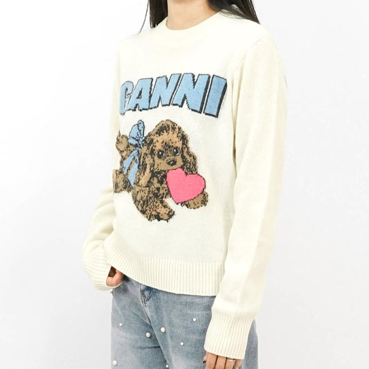 GANNI レディース ニット K2562 EGRET アイボリー 135