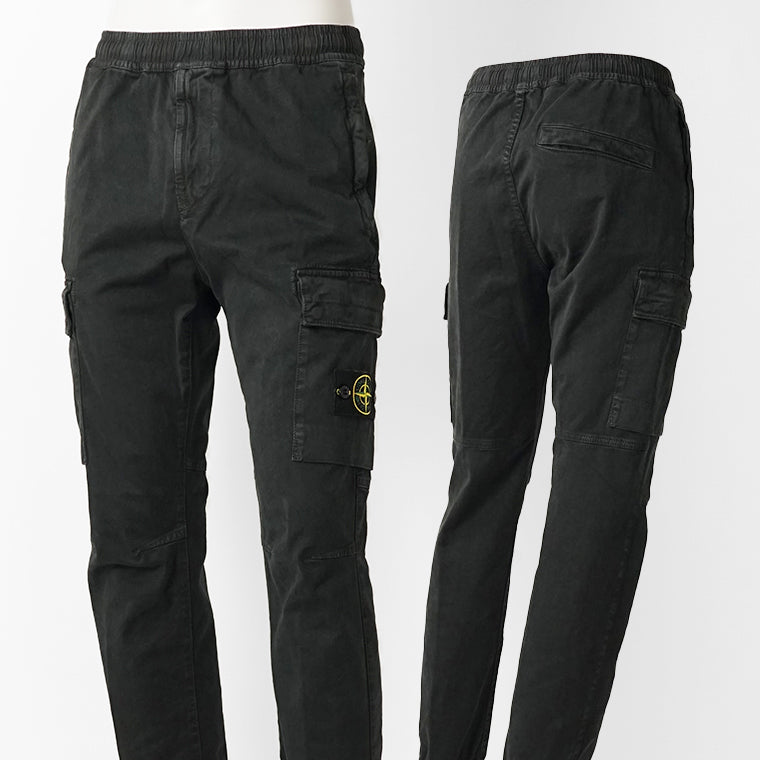 STONE ISLAND メンズ カーゴパンツ K2S153100033 S00L1 ウォッシュブラック V0129