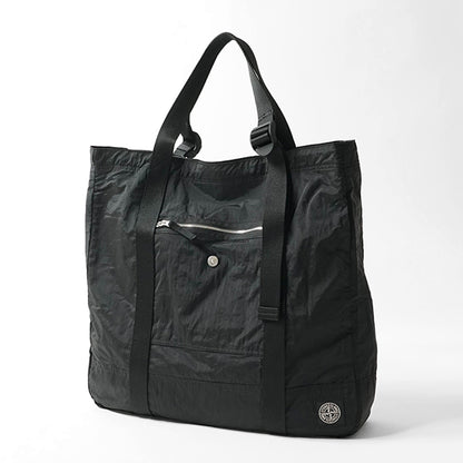 STONE ISLAND メンズ レディース トートバッグ COATED NYLON METAL IN ECONYL K2S159200013 S0251 ブラック V0029