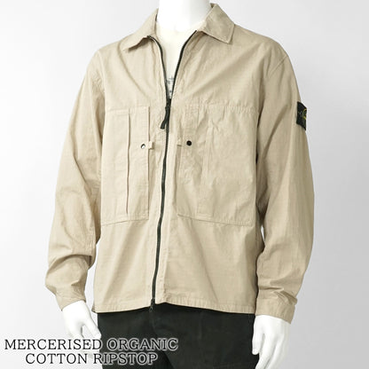 STONE ISLAND メンズ シャツジャケット MERCERISED ORGANIC COTTON RIPSTOP L1S151200005 S0298 ベージュ V009A