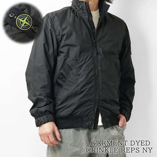 STONE ISLAND メンズ ブルゾン GARMENT DYED CRINKLE REPS NY L1S154100111 S0A23 ブラック V0029