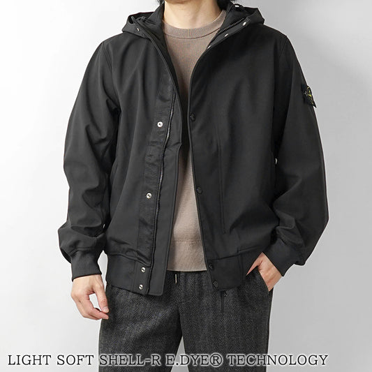 STONE ISLAND メンズ ブルゾン LIGHT SOFT SHELL R E DYE TECHNOLOGY L1S154100118 S0A22 ブラック V0029
