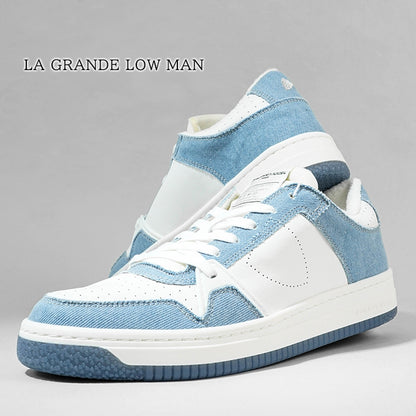 PHILIPPE MODEL メンズ スニーカー LA GRANDE LOW MAN LGLU VD01 ホワイト ライトブルー BLANC AZUL