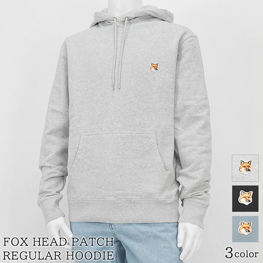 【2024AW CLEARANCE SALE】 MAISON KITSUNE メンズ パーカー FOX HEAD PATCH REGULAR HOODIE LM00702 KM0001 3カラー