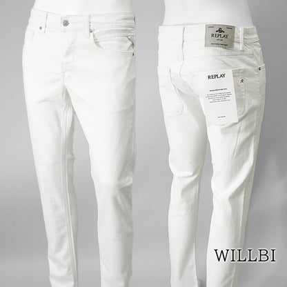 【SUMMER FINAL SALE】 REPLAY メンズ ジーンズ WILLBI M1008 8488781 ホワイト 001