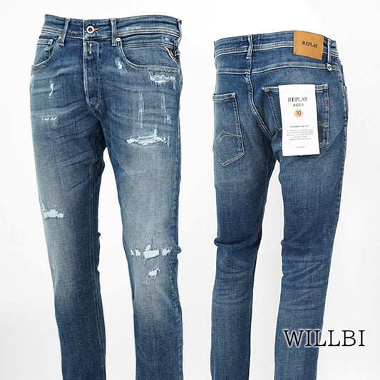 REPLAY メンズ ジーンズ WILLBI M1008Q 141932R ウォッシュブルー 009