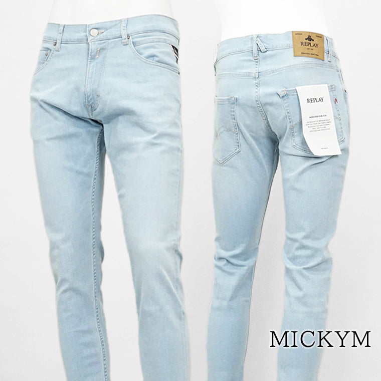 REPLAY メンズ ジーンズ MICKYM M1021 41A878 ウォッシュライトブルー 010