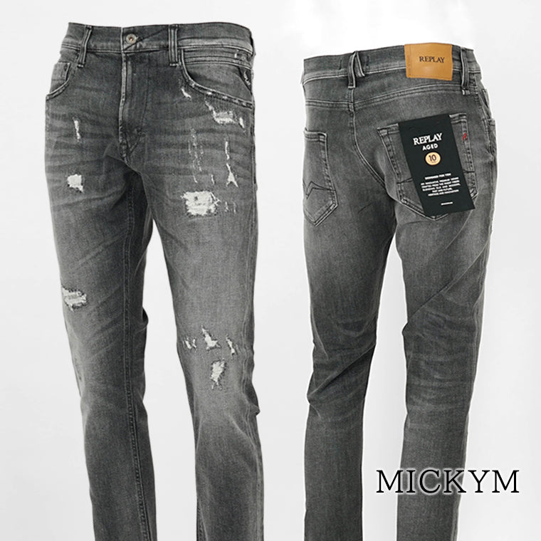 REPLAY メンズ ジーンズ MICKYM M1021Q 199934R ウォッシュグレー 096