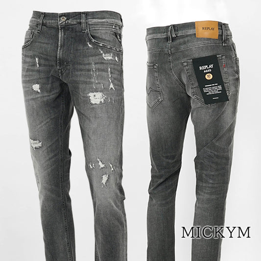 REPLAY メンズ ジーンズ MICKYM M1021Q 199934R ウォッシュグレー 096