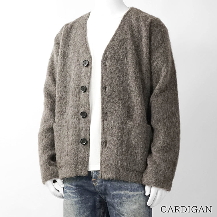 OUR LEGACY メンズ カーディガン CARDIGAN M2266CM モレグレー MOLE GREY HAIRY WOOL