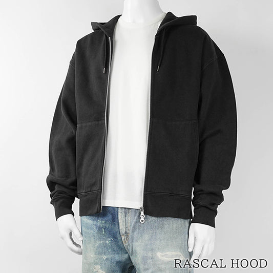 OUR LEGACY メンズ ジップアップパーカー RASCAL HOOD M2266RW ウォッシュブラック WASHED BLACK STAR FLEECE