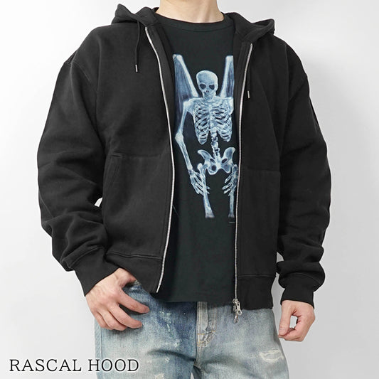 OUR LEGACY メンズ ジップアップパーカー RASCAL HOOD M2266RW ウォッシュブラック WASHED BLACK STAR FLEECE