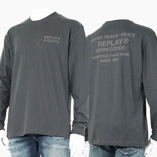 REPLAY メンズ 長袖Tシャツ M3357 22662 ダークグレー 293