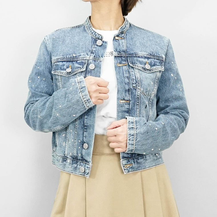 【SUMMER FINAL SALE】 MM6 Maison Margiela KIDS キッズ デニムジャケット M60726 MM04M ウォッシュブルー M601