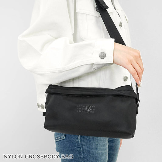 MM6 Maison Margiela KIDS キッズ ショルダーバッグ NYLON CROSSBODY BAG M60822 P6416 ブラック T8013