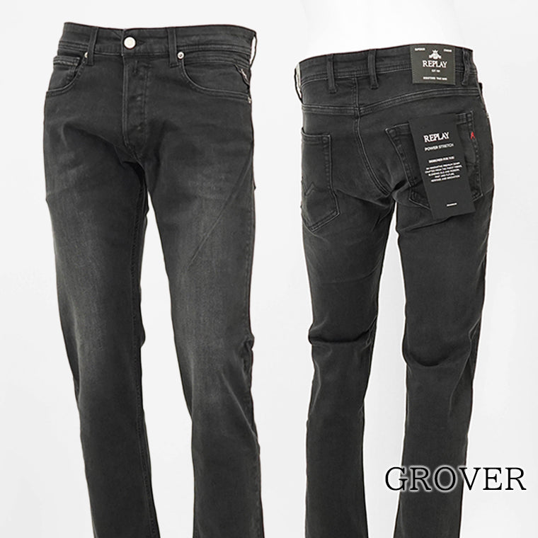 REPLAY メンズ ジーンズ GROVER MA972 103C36 ウォッシュブラック 097