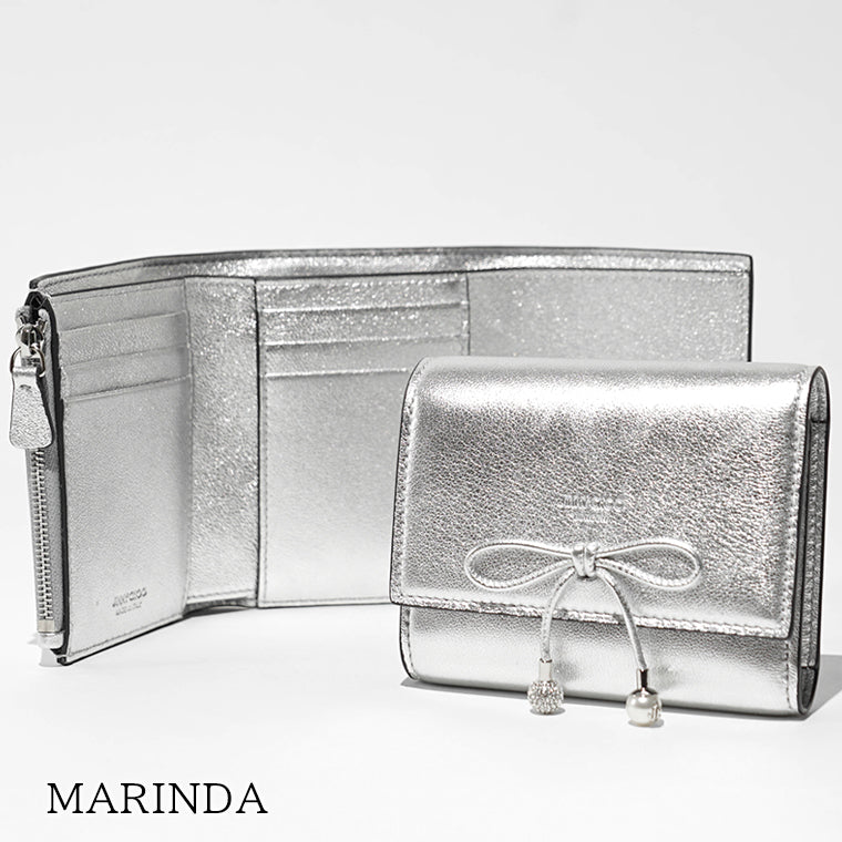 JIMMY CHOO レディース 3つ折り財布 MARINDA JIF シルバー SILVER
