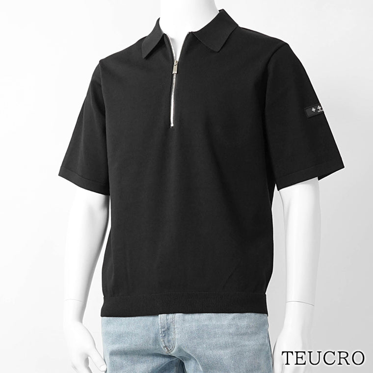 TATRAS メンズ ニットポロシャツ TEUCRO MCKZ0449053588 BLACK ブラック 001