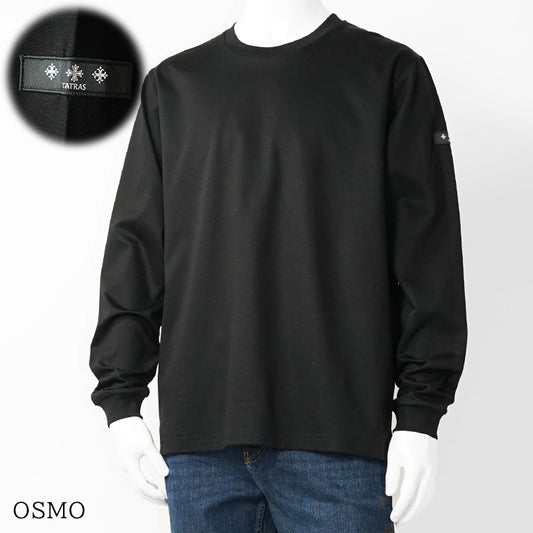 【2025AW FINAL CLEARANCE】 TATRAS メンズ 長袖Tシャツ OSMO MJXA0377083588 BLACK ブラック 001