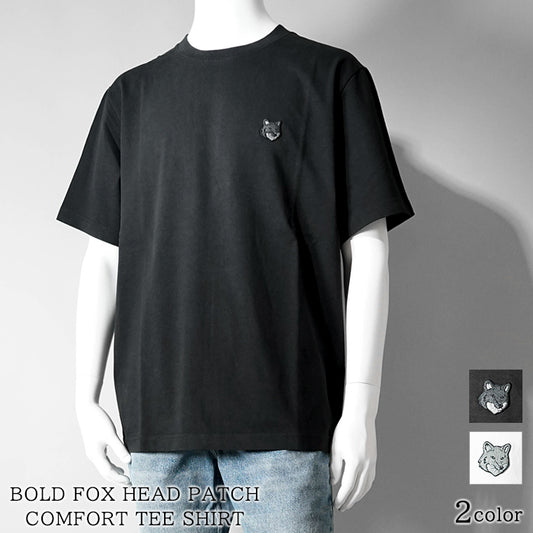 MAISON KITSUNE メンズ Tシャツ BOLD FOX HEAD PATCH COMFORT TEE SHIRT MM00127 MM00108 KJ0118 2カラー