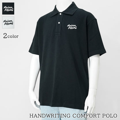 【SUMMER FINAL SALE】 MAISON KITSUNE メンズ ポロシャツ HANDWRITING COMFORT POLO MM00201 KJ7010 2カラー