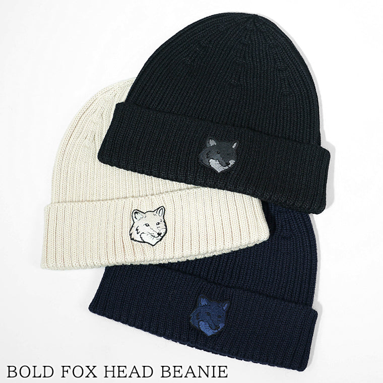 MAISON KITSUNE メンズ レディース ニットキャップ BOLD FOX HEAD BEANIE MM06111 KT1022 3カラー