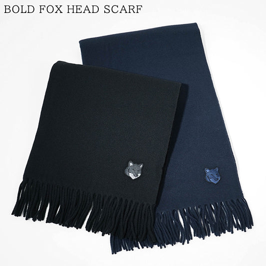 MAISON KITSUNE メンズ レディース マフラー BOLD FOX HEAD SCARF MM06201 BT3004 2カラー