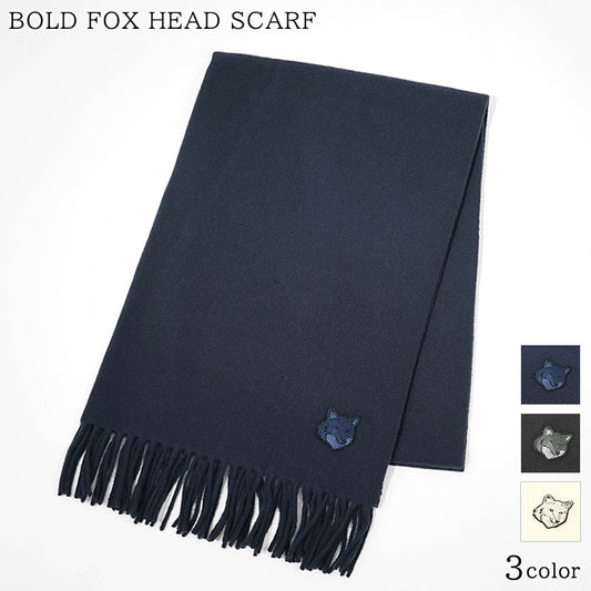 MAISON KITSUNE メンズ レディース マフラー BOLD FOX HEAD SCARF MM06201 BT3004 3カラー