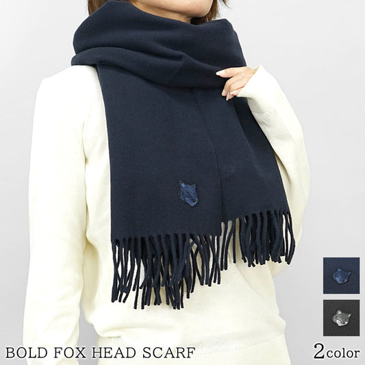 MAISON KITSUNE レディース メンズ マフラー BOLD FOX HEAD SCARF MM06201 BT3004 2カラー