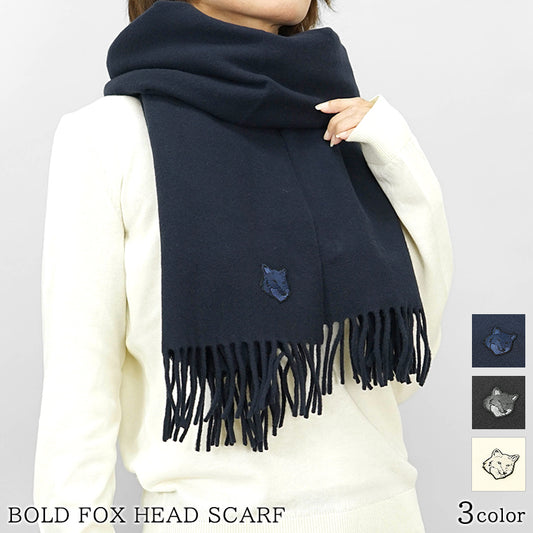 MAISON KITSUNE レディース メンズ マフラー BOLD FOX HEAD SCARF MM06201 BT3004 3カラー