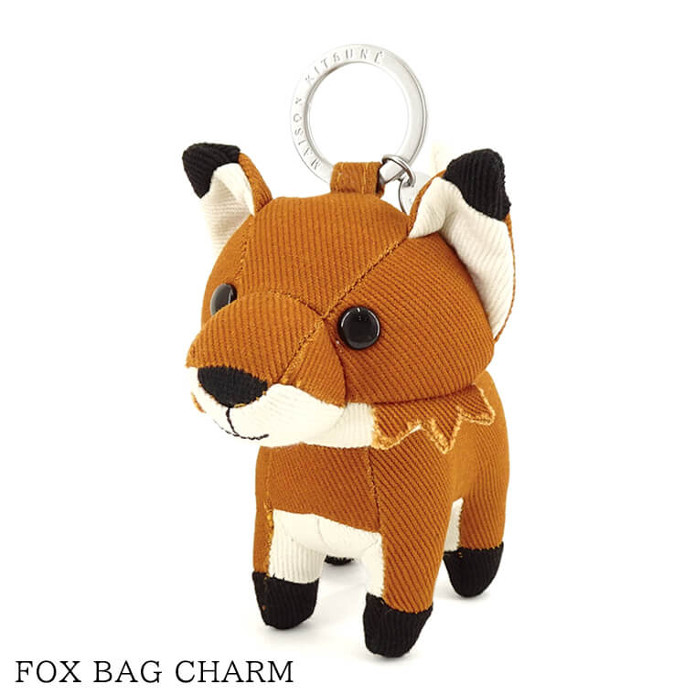 メゾンキツネ　デニム　チャーム　ぬいぐるみ　キーホルダー Maison Kitsune（メゾンキツネ）の「DENIM FOX BAG CHARM