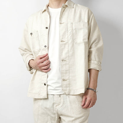 REPLAY メンズ シャツブルゾン MV864E 23807A アイボリー 200