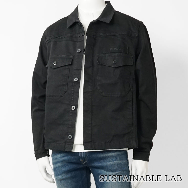 REPLAY メンズ デニムジャケット SUSTAINABLE LAB MV876 20307A ブラック 098
