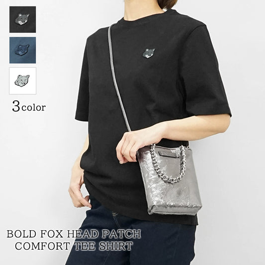 【SUMMER FINAL SALE】 MAISON KITSUNE レディース Tシャツ BOLD FOX HEAD PATCH COMFORT TEE SHIRT MW00127 MW00111 KJ0119 3カラー