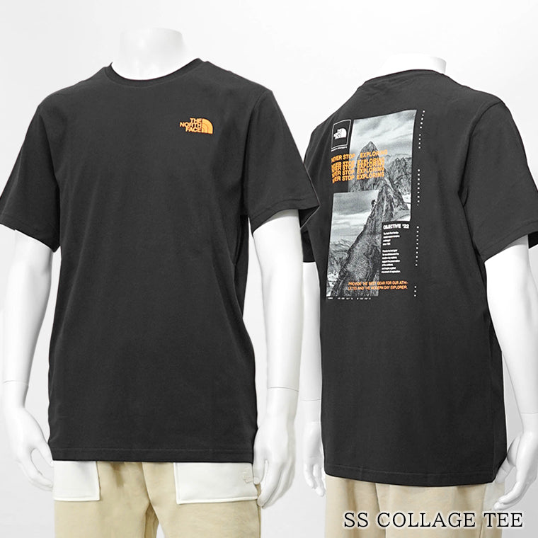 【SUMMER FINAL SALE】 THE NORTH FACE メンズ Tシャツ SS COLLAGE TEE NF0A89FR TNF BLACK SUMMIT GOLD ブラック オレンジ AGG