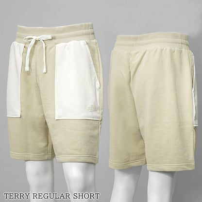 【SUMMER FINAL SALE】 THE NORTH FACE メンズ ショートパンツ TERRY REGULAR SHORT NF0A8C29 GRAVEL ベージュ アイボリー 3X4