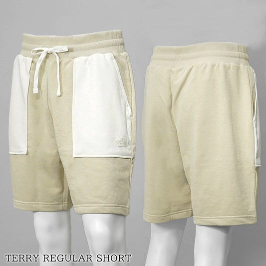 【SUMMER FINAL SALE】 THE NORTH FACE メンズ ショートパンツ TERRY REGULAR SHORT NF0A8C29 GRAVEL ベージュ アイボリー 3X4