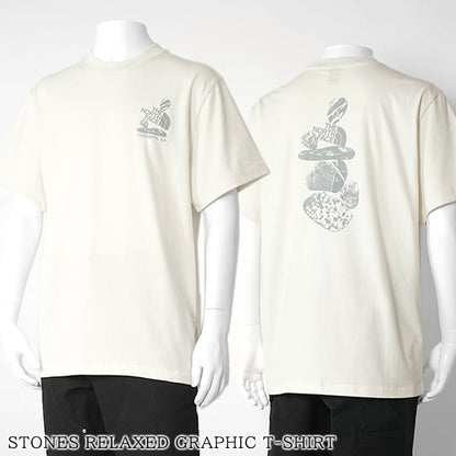 THE NORTH FACE メンズ Tシャツ STONES RELAXED GRAPHIC T SHIRT NF0A8G9R WHITE DUNE ホワイト系 QLI