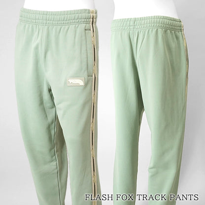 【SUMMER FINAL SALE】 MAISON KITSUNE メンズ スウェットパンツ FLASH FOX TRACK PANTS OM01126 KM0322 VERT DE GRIS グリーン 0078