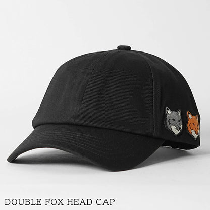 MAISON KITSUNE メンズ レディース キャップ DOUBLE FOX HEAD CAP OM611CF WW0096 ANTHRACITE P190