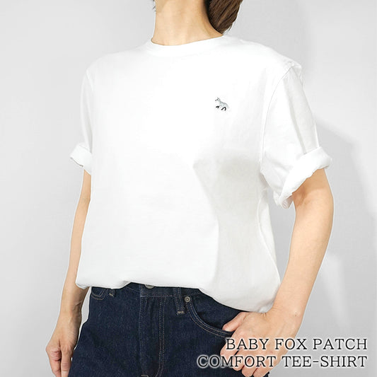 【SUMMER FINAL SALE】 MAISON KITSUNE レディース Tシャツ BABY FOX PATCH COMFORT T00EE SHIRT OW00130 KJ0008 WHITE ホワイト P100