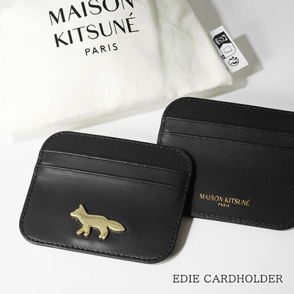 MAISON KITSUNE メンズ レディース カードケース EDIE CARDHOLDER OW05700 LR0001 BLACK ブラック P199