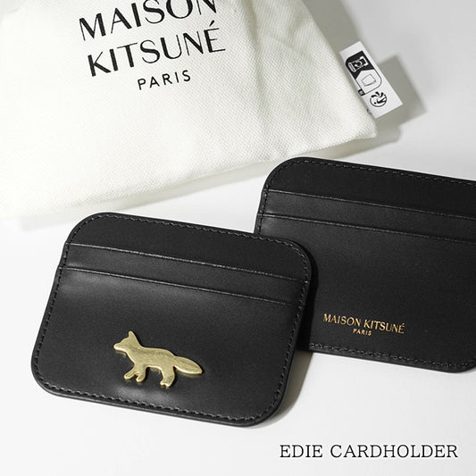 MAISON KITSUNE メンズ レディース カードケース EDIE CARDHOLDER OW05700 LR0001 BLACK ブラック P199