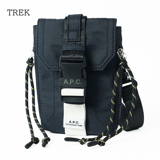 A.P.C. メンズ レディース ショルダーバッグ CROSSBODY POUCH TREK PAAFH H61733 DARK NAVY ダークネイビー IAK