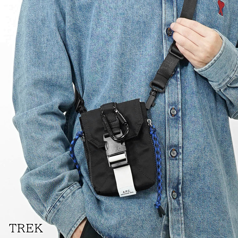 A.P.C. メンズ レディース ショルダーバッグ TREK PAAGR H61733 NOIR ブラック LZZ
